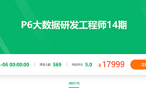 2022奈学P6大数据研发工程师10期|完整MP4