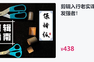 剪辑入行老实课程,工具人到秃发强者-保姆级PR视频+素材 价值438元