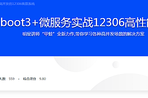 Springboot3+微服务实战12306高性能售票系统