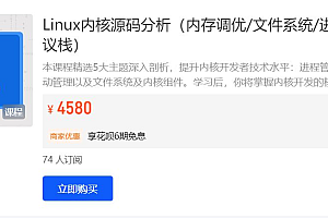 Linux内核源码分析  内存调优,文件系统,进程管理,设备驱动,网络协议栈 价值千元