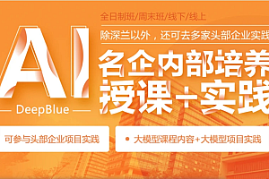 深蓝Ai人工智能名企内部培训+实践班第五期 价值万元
